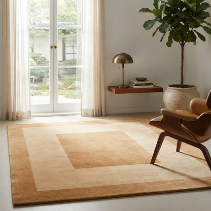 Alfombra Indo Nepal de Lana Anudada a Mano DIC47 BEIGE