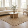 Alfombra Dhurrie de Yute Hecha a Mano Borde Acabado IC18561 Crema/Marfil