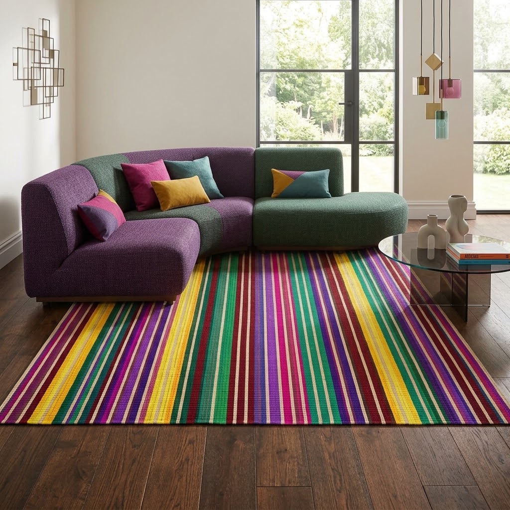 Alfombra Chindi Sarkanda de Fibra Reciclada IC11837 Rojo