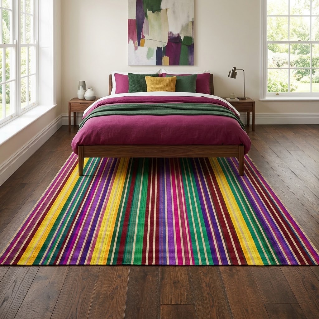 Alfombra Chindi Sarkanda de Fibra Reciclada IC11837 Rojo