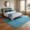 Alfombra Chindi Sarkanda de Fibra Reciclada IC11412 Azul