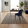 Alfombra de Denim y Yute Sarkanda Borde Acabado IC16044 Azul