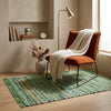 Alfombra Chindi Estampada con Flecos IC12557 Verde