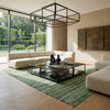 Alfombra Chindi Estampada con Flecos IC12557 Verde