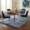 Alfombra Chindi Estampada con Borde IC14121 Azul