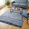 Alfombra Chindi Estampada con Borde IC14121 Azul