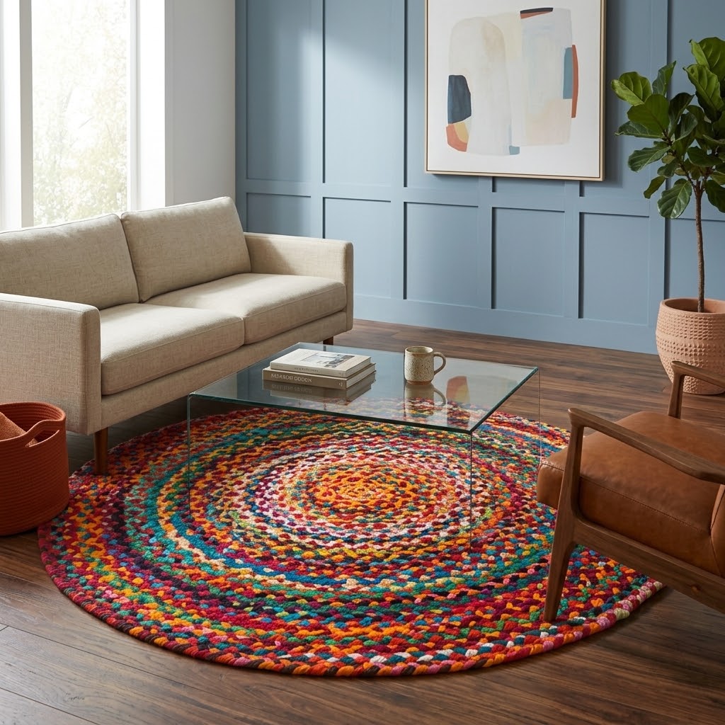 Alfombra Chindi Redonda IC10207 Multicolor