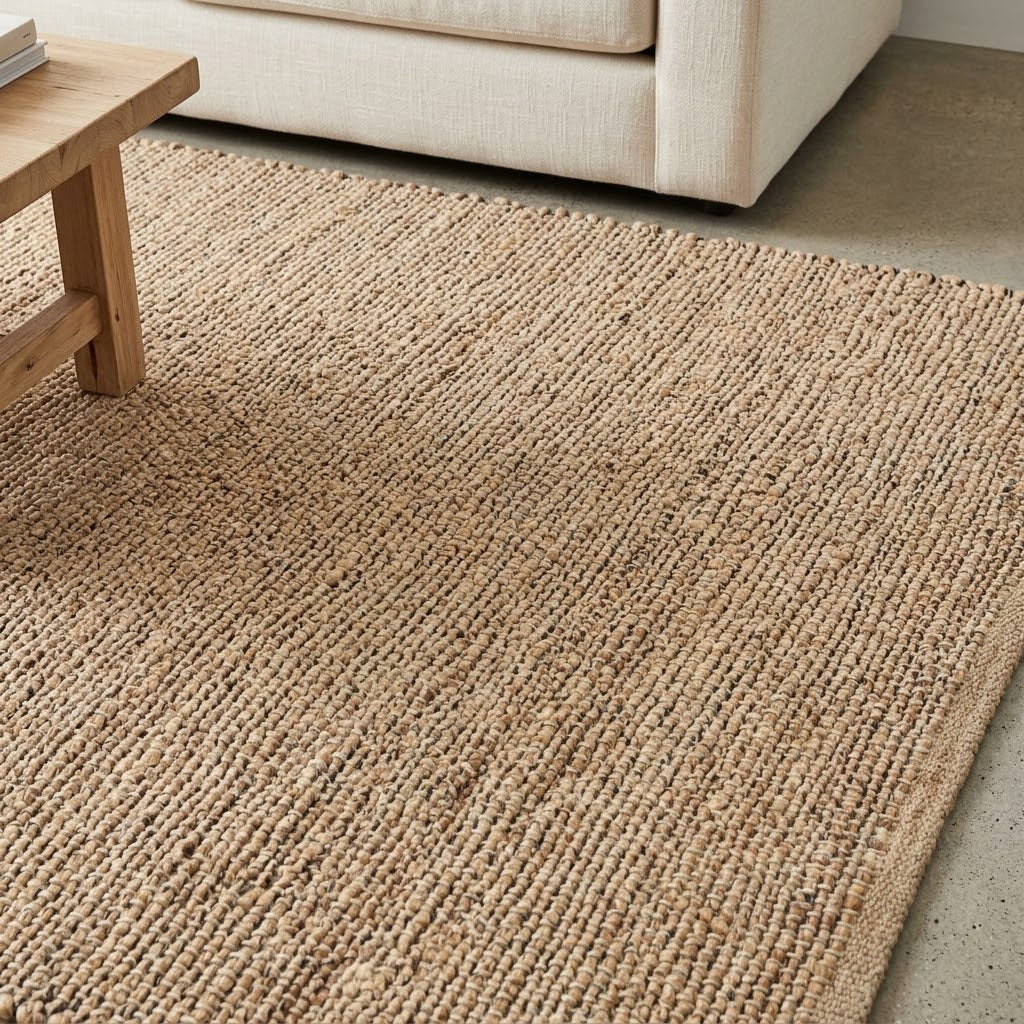Alfombra de Yute y Algodón con Flecos IC14867T Marrones/Beige