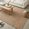 Alfombra de Yute y Algodón con Flecos IC14867T Marrones/Beige