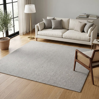 Alfombra de Hilo PET Reciclada y Resistente IC17704 Grises/Plateado