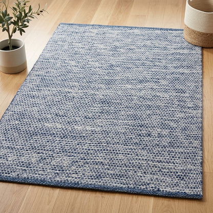 Alfombra de Algodón con Borde Marino IC15651 Azul