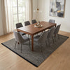 Alfombra de Algodón con Borde Negro IC12583 Grises/Plateado