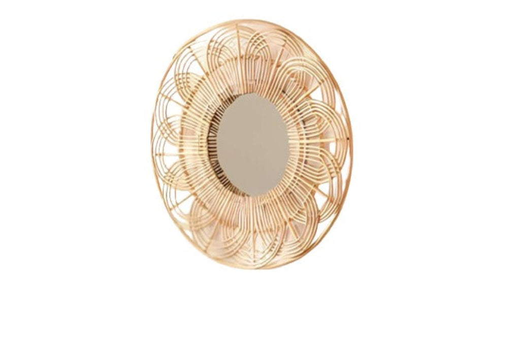 Espejo de Pared Petal Loop de Ratán