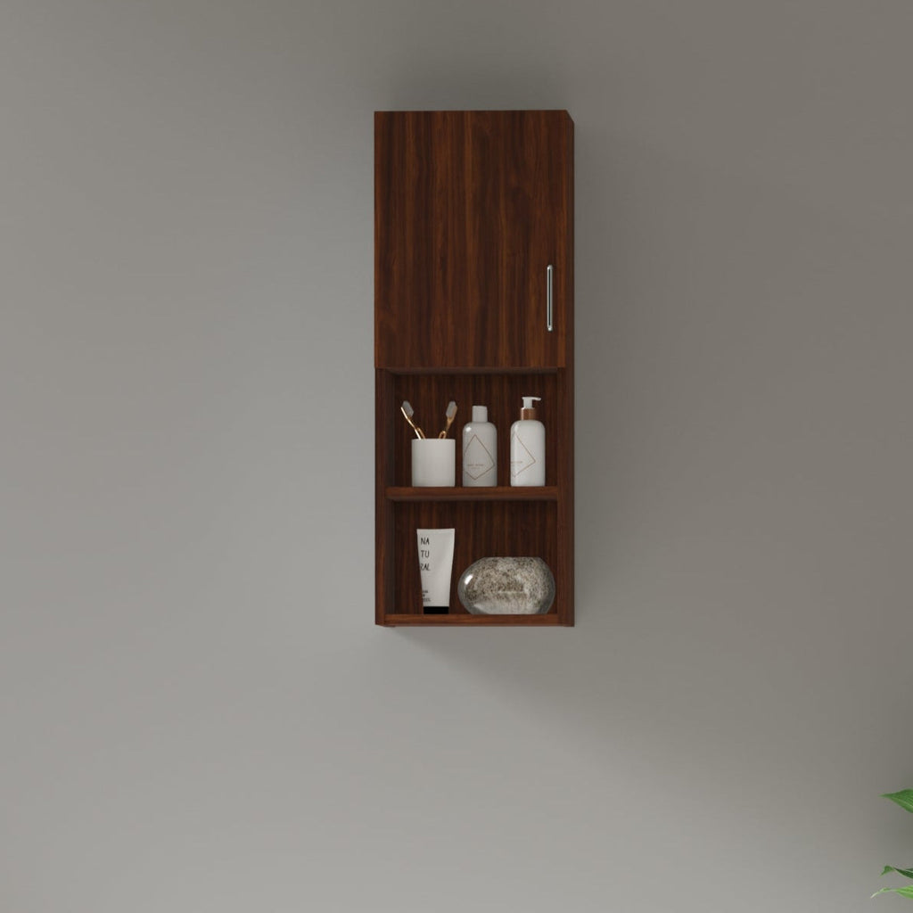 Almacenamiento auxiliar para baño café medio
