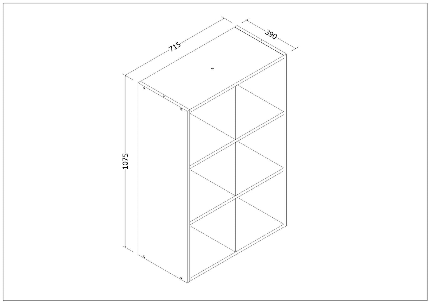 Cubo de Almacenamiento de 6 Compartimientos  