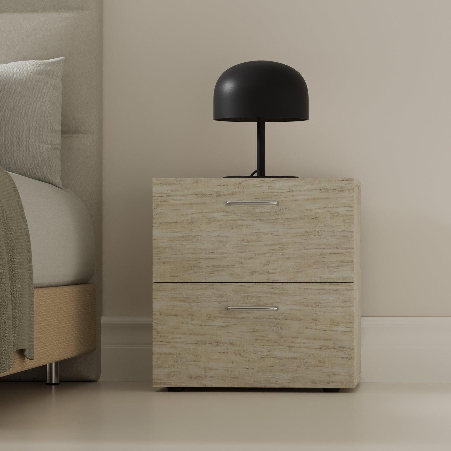 Mesita de Noche con Cajones  