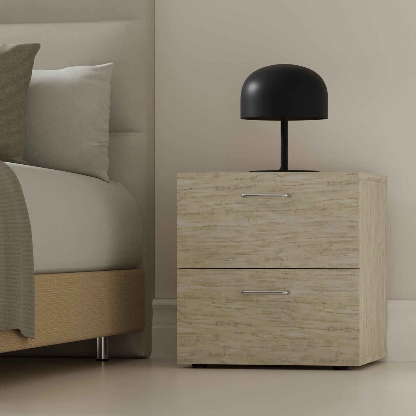 Mesita de Noche con Cajones  