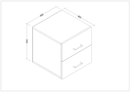 Mesita de Noche con Cajones  