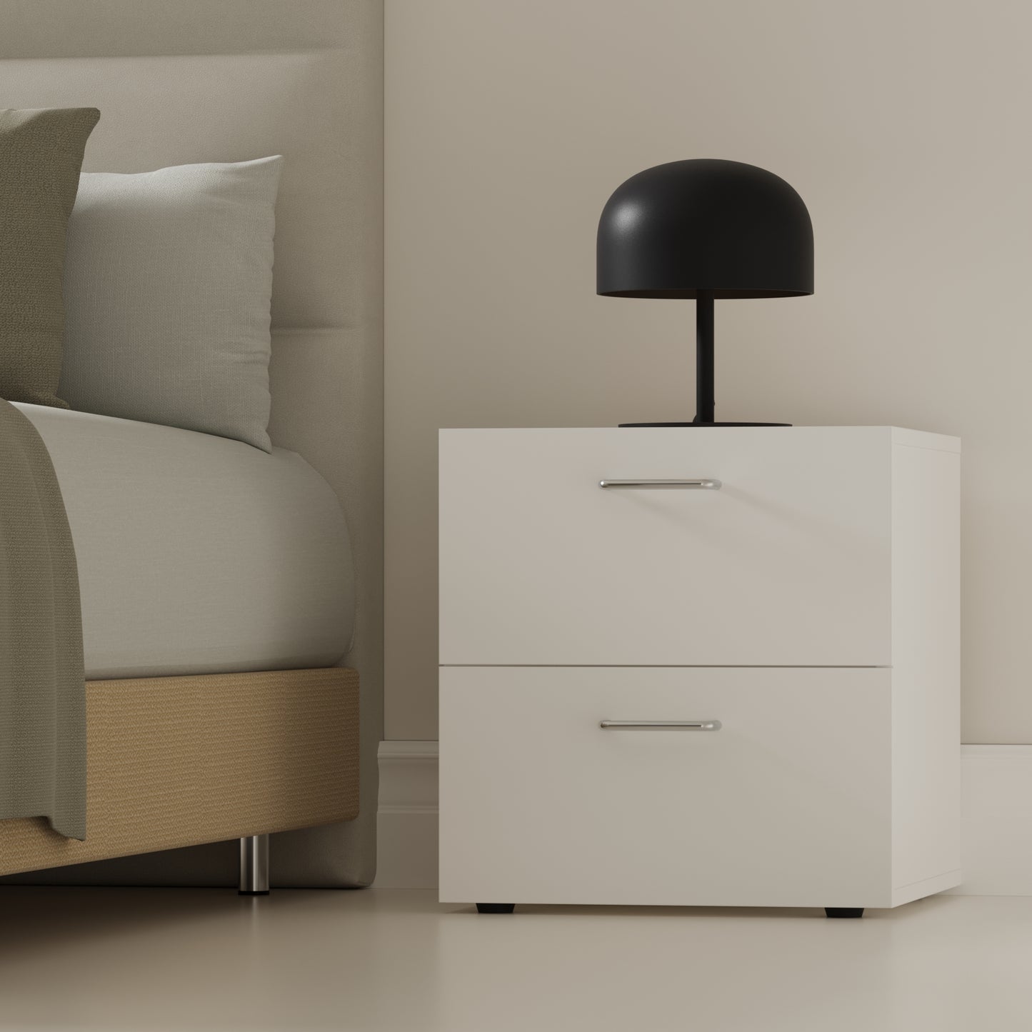 Mesita de Noche con Cajones  