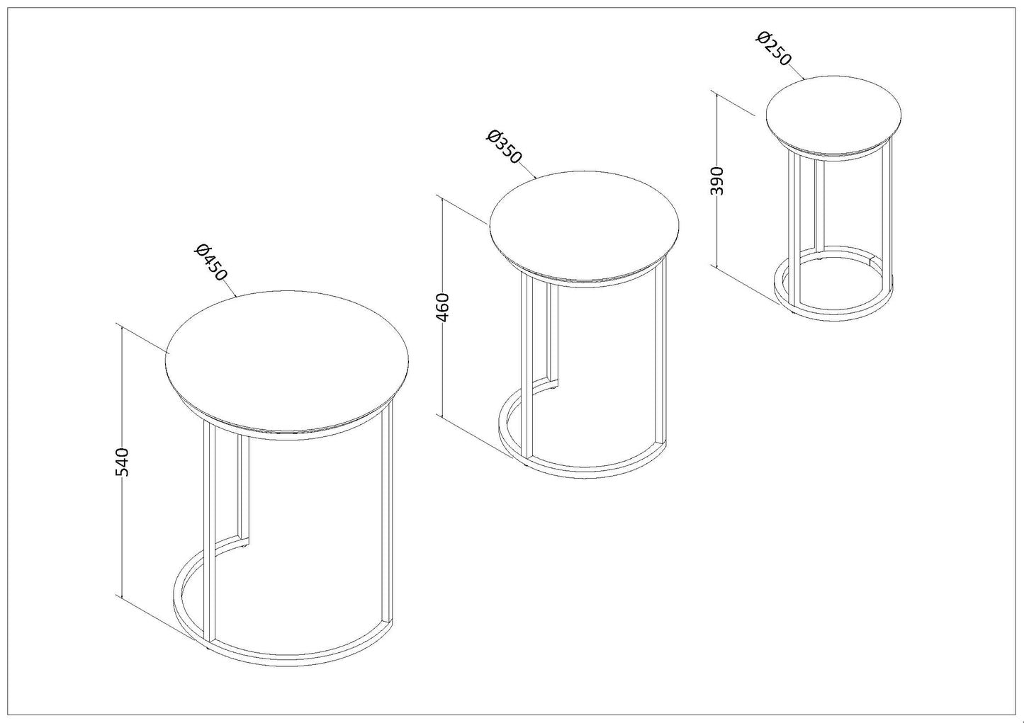 Mesa de Centro (Juego de 3)  