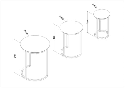 Mesa de Centro (Juego de 3)  