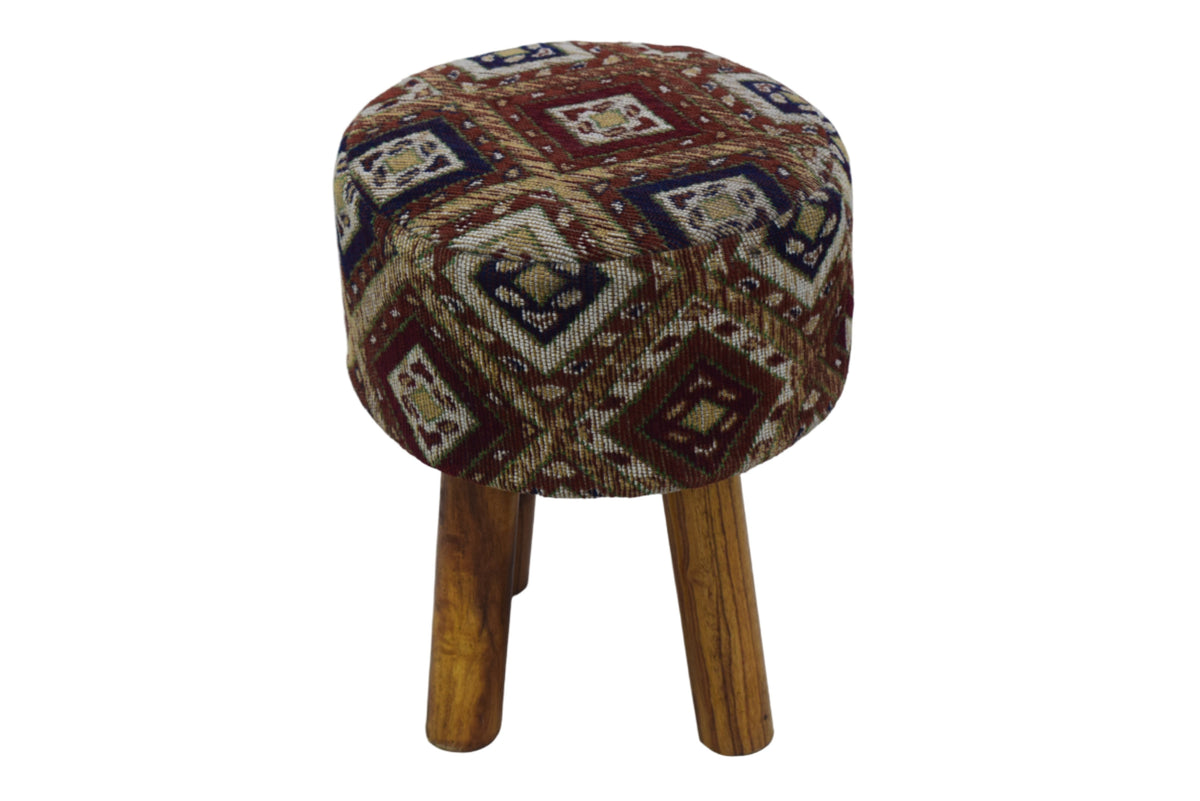 Taburete jacquard geométrico RAC47A Multicolor