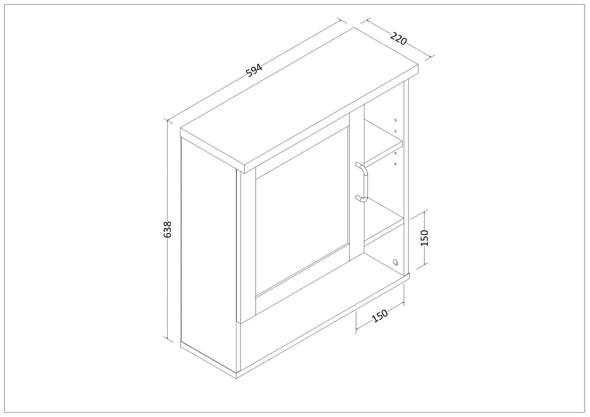 Gabinete de Medicina para Baño MYSRTA0522091 Blanco Solar