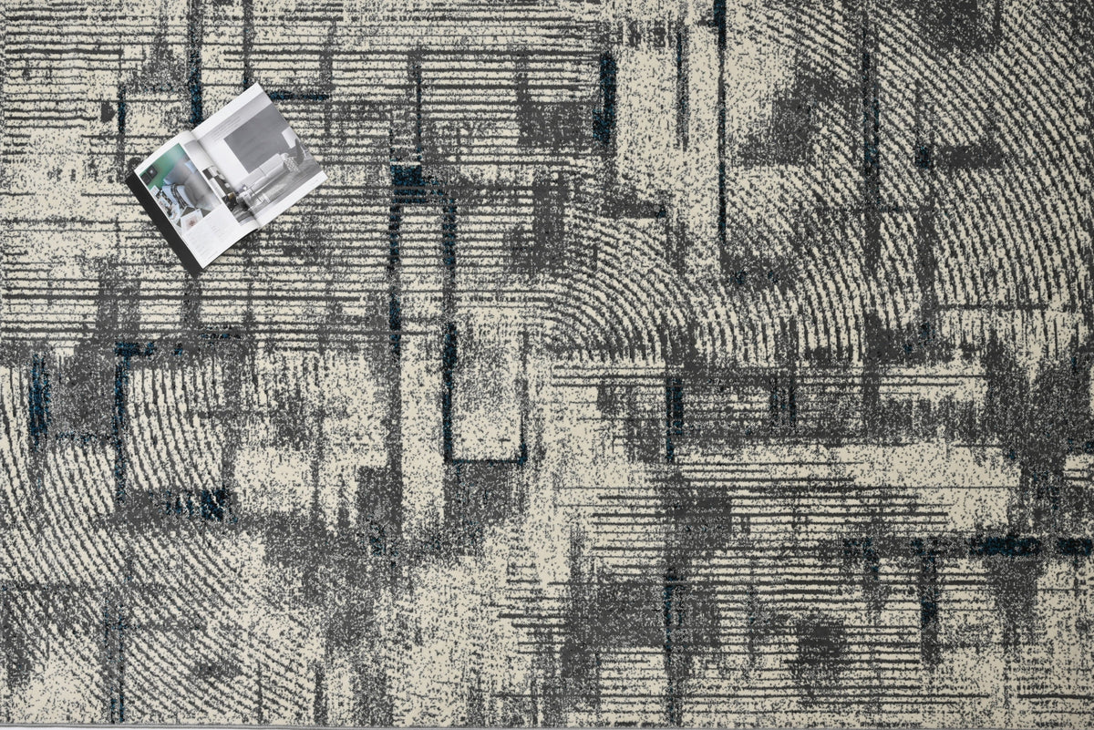 Alfombra moderna SAS23 beige y gris con textura