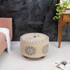 Stool with Floor Cushion & Pillow Set