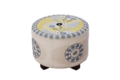 Stool with Floor Cushion & Pillow Set