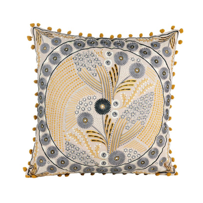 Stool with Floor Cushion & Pillow Set