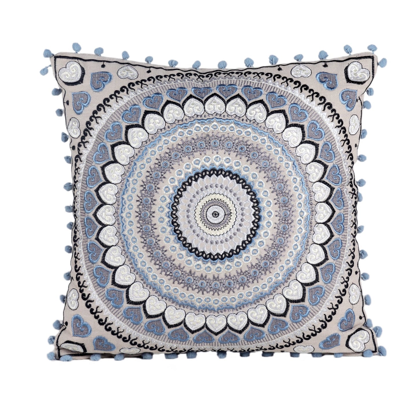 Stool with Floor Cushion & Pillow Set