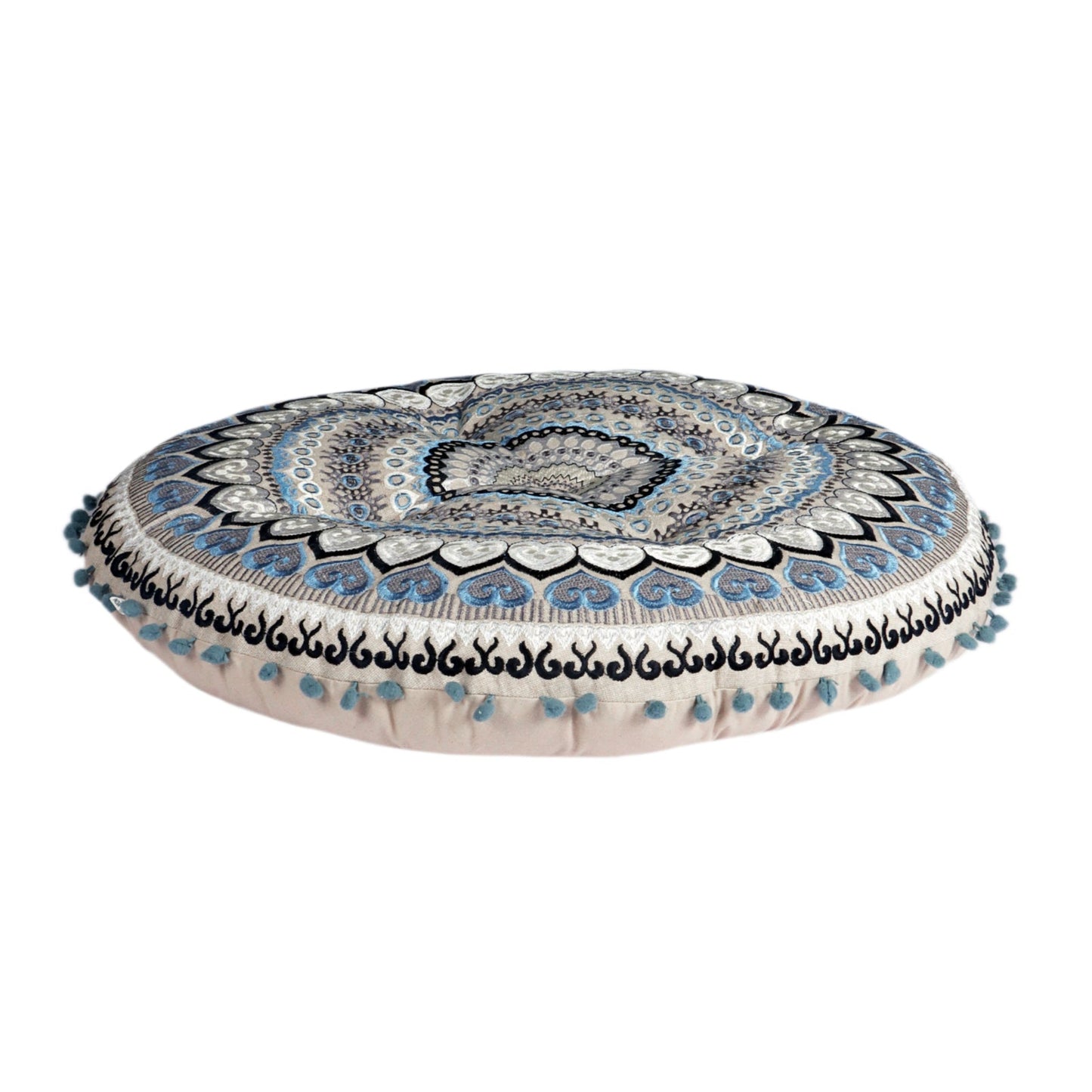 Stool with Floor Cushion & Pillow Set