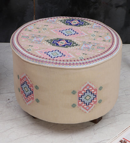 Stool with Floor Cushion & Pillow Set