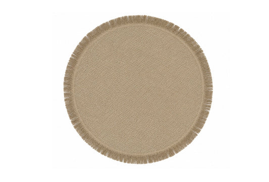 Alfombra Redonda de Yute Con Base Antideslizante IC18594 Natural