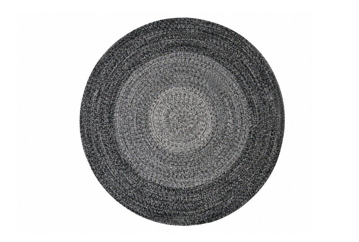 Alfombra Redonda de Algodón IC16122 Negro/Blanco