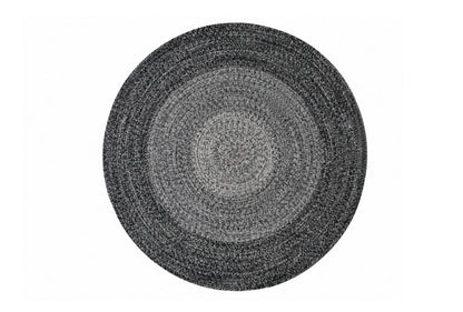 Alfombra Redonda de Algodón IC16122 Negro/Blanco