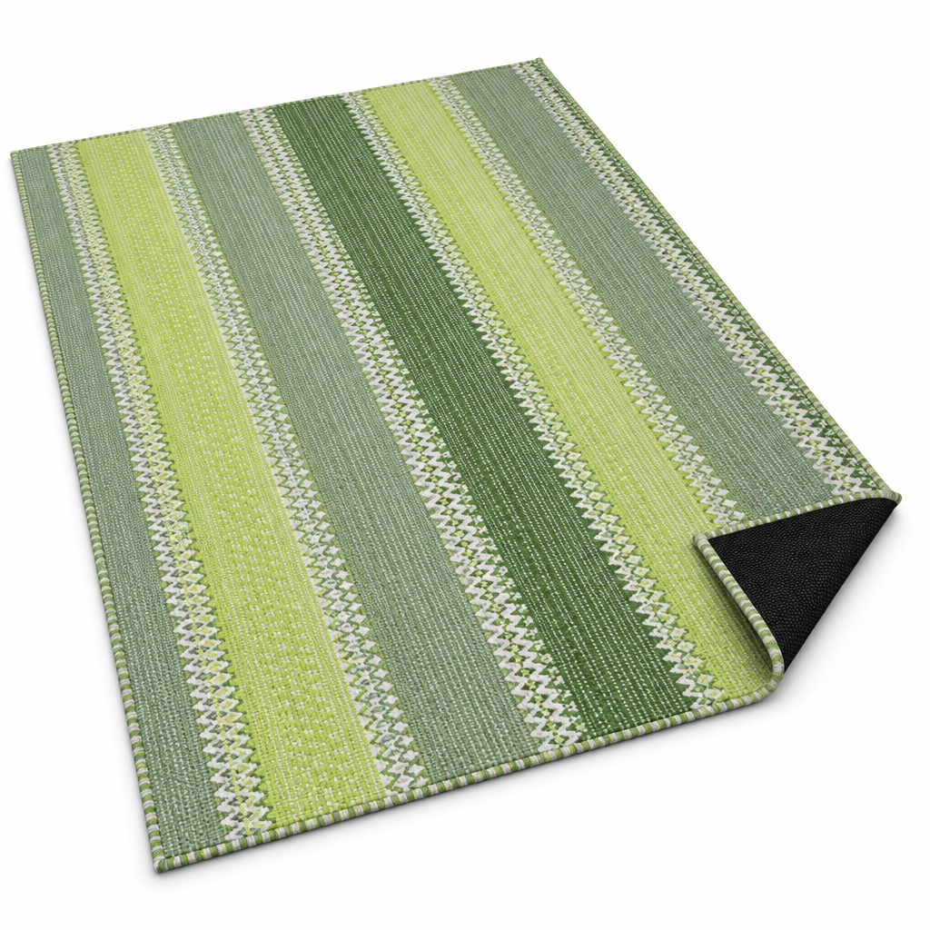 Alfombra kilim de algodón azul con base antideslizante IC13806