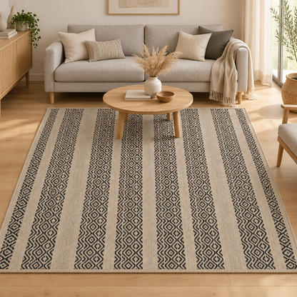 Alfombra Kilim de Algodón Borde Acabado IC15034 Azul