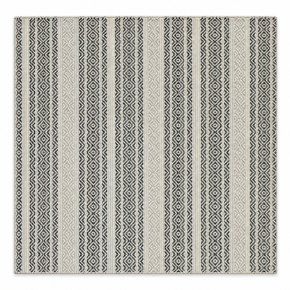Alfombra Kilim de Algodón Borde Acabado IC15033 Grises/Plateado