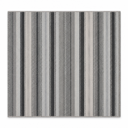 Alfombra Kilim de Algodón Con Base Antideslizante IC13809 Grises/Plateado