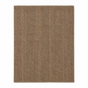 Alfombra de yute estilo ajedrez IC17720 natural, vista frontal en fondo blanco