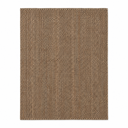 Alfombra de yute estilo ajedrez IC17720 natural, vista frontal en fondo blanco