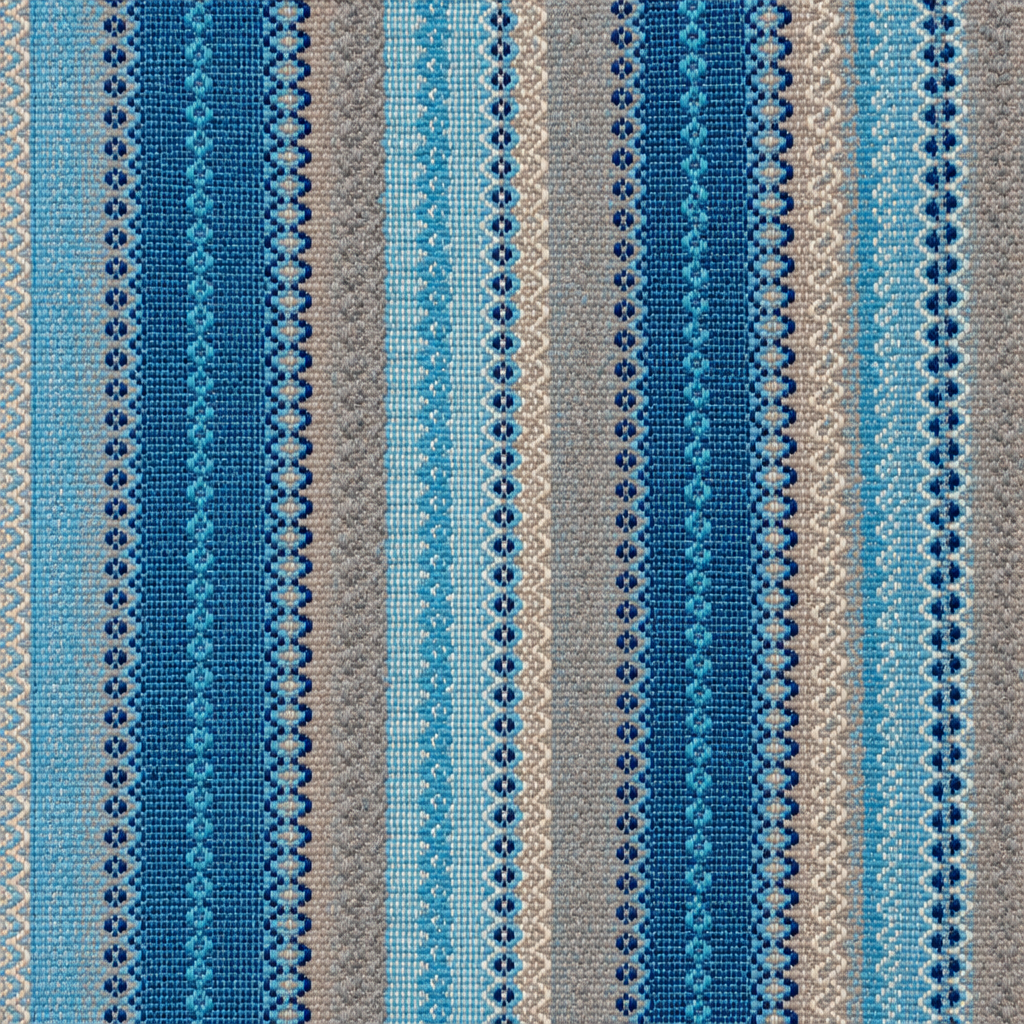 IC13516 Blue Cotton Kilim Rug with Non-Slip Backing