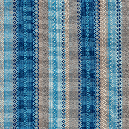 IC13516 Blue Cotton Kilim Rug with Non-Slip Backing