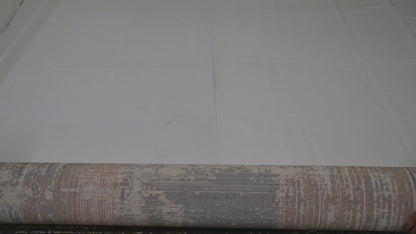 Alfombra Moderna de Poliéster – Óxido y Gris