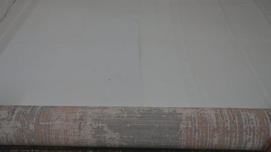 Alfombra Moderna de Poliéster – Óxido y Gris