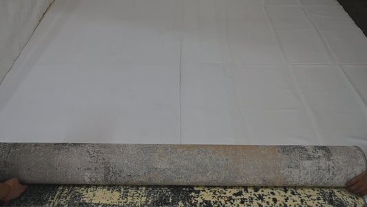 Alfombra Moderna Geométrica – Negro y Óxido