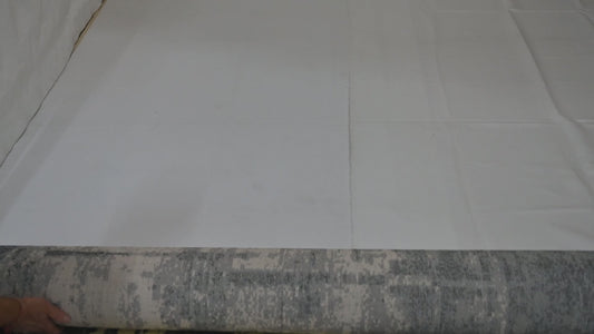 Alfombra Moderna Abstracta – Azul Marino y Crema