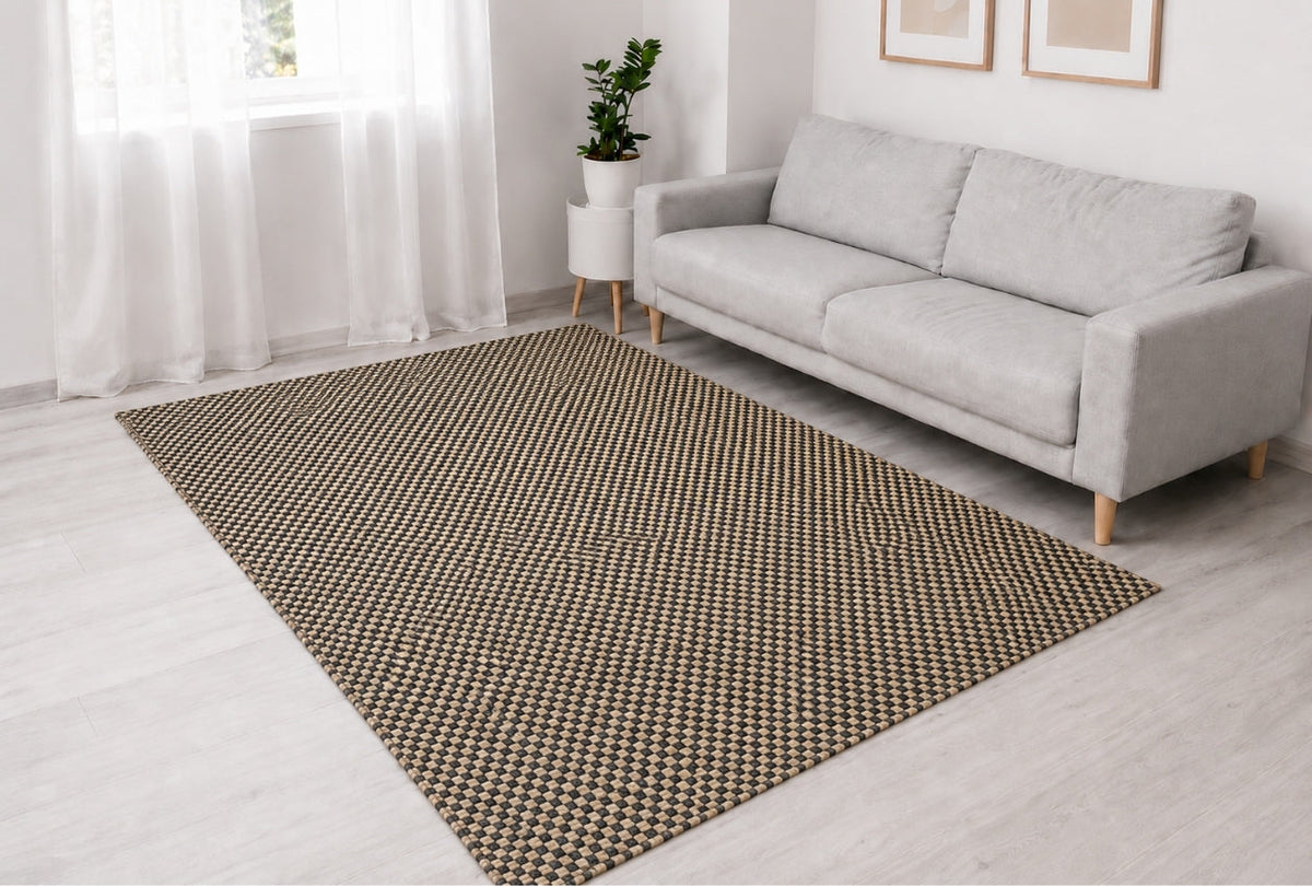 Alfombra de Yute IC14544 grises/plateado - vista 3